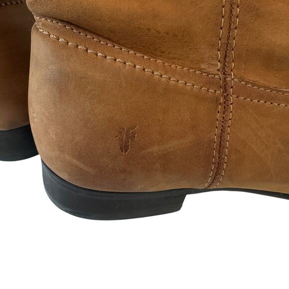 Frye Boots Cara Tan Brown Leather Ankle Boot Western Women's Size 7.5 8 - Picture 7 of 12